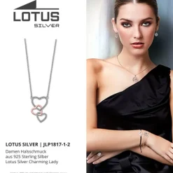 LOTUS Silver Halskette Herz 925 Silber rosegold Charming Lady JLP1817-1-2