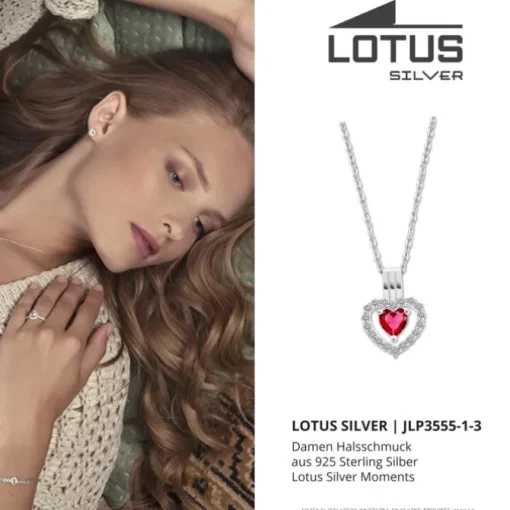 LOTUS Silver Halskette Herz 925 Silber Lotus Silver Moments JLP3555-1-3