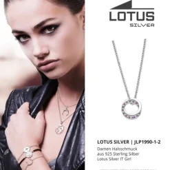 LOTUS Silver Halskette Kreis 925 Silber mehrfarbig Zirkonia IT Girl JLP1990-1-2