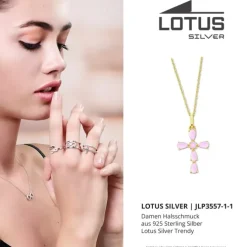LOTUS Silver Halskette Kreuz 925 Silber Lotus Silver Trendy JLP3557-1-1