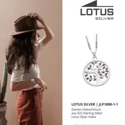 LOTUS Silver Halskette Lebensbaum SILBER LP1890-1/1 bunt Zirkonia JLP1890-1-1