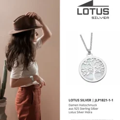 LOTUS Silver Halskette Lebensbaum Kreis 925 Silber LP1821-1/1 Hidra JLP1821-1-1