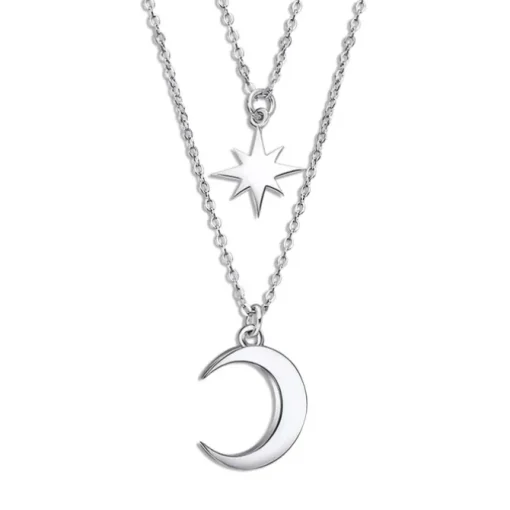 LOTUS Silver Halskette Mond Stern 925 Silber Lotus Silver Trendy JLP3021-1-1