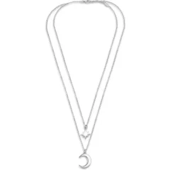 LOTUS Silver Halskette Mond Stern 925 Silber Lotus Silver Trendy JLP3021-1-1