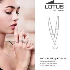 LOTUS Silver Halskette Sterne Mond 925 Silber Lotus Silver Trendy JLP3258-1-1