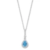 LOTUS Silver Halskette Zirkoniastein Silber hellblau Pure Essential JLP1592-1-3