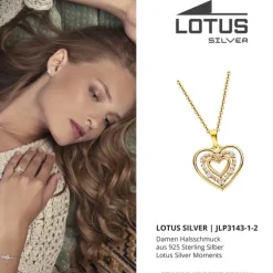 LOTUS Silver Halskette Zirkonia Herz 925 Silber Lotus Silver Moments JLP3143-1-2