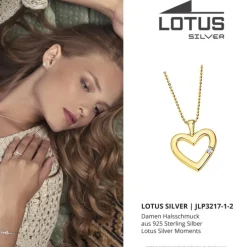 LOTUS Silver Halskette Zirkonia Herz Gold 925 Silber Moments JLP3217-1-2
