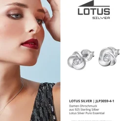 LOTUS Silver Ohrstecker Blume 925 Silber Lotus Silver Pure Essential JLP3059-4-1