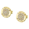 LOTUS Silver Ohrstecker Circle 925 Silber LP1252-4/2 gold Zirkonia JLP1252-4-2