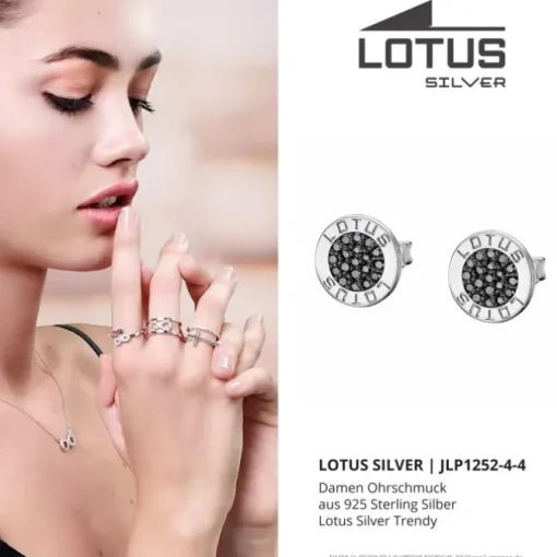 LOTUS Silver Ohrstecker Circle 925 Silber LP1252-4/4 Zirkonia Trendy JLP1252-4-4