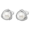 LOTUS Silver Ohrstecker Perle 925 Silber LP1928-4/1 Zirkonia Perle JLP1928-4-1