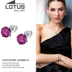 LOTUS Silver Ohrstecker Rund SILBER LP2005-4/2 Zirkonias JLP2005-4-2