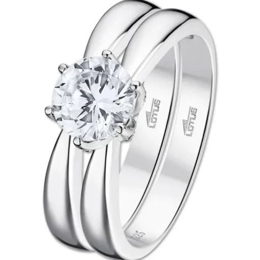 LOTUS Silver Ring Zirkoniastein 925 Silber Lotus Silver Trendy JLP3509-3-116
