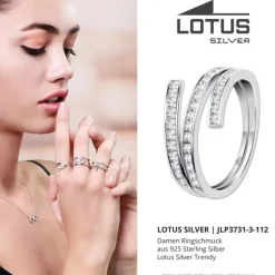 LOTUS Silver Ring Zirkoniastein 925 Silber Lotus Silver Trendy JLP3731-3-112