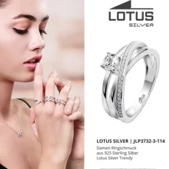 LOTUS Silver Ring Zirkoniastein 925 Silber Lotus Silver Trendy JLP3732-3-114