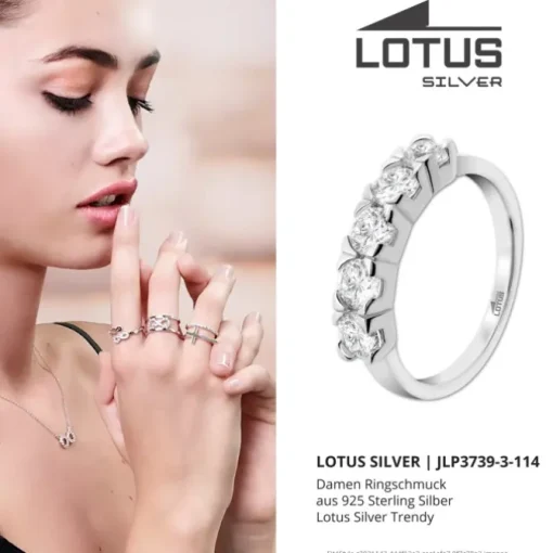 LOTUS Silver Ring Zirkoniastein 925 Silber Lotus Silver Trendy JLP3739-3-114