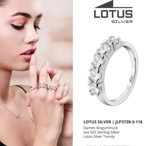LOTUS Silver Ring Zirkoniastein 925 Silber Lotus Silver Trendy JLP3739-3-116