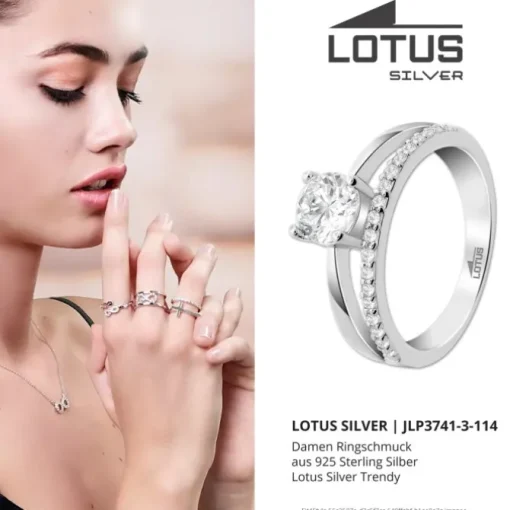 LOTUS Silver Ring Zirkoniastein 925 Silber Lotus Silver Trendy JLP3741-3-114