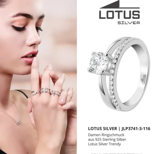 LOTUS Silver Ring Zirkoniastein 925 Silber Lotus Silver Trendy JLP3741-3-116