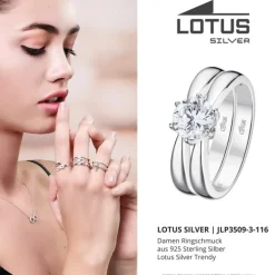 LOTUS Silver Ring Zirkoniastein 925 Silber Lotus Silver Trendy JLP3509-3-116