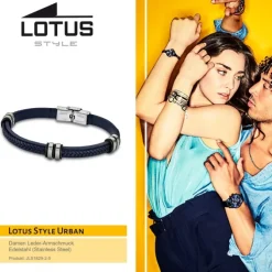 LOTUS Style Armband Damen Herren LS1829-2/5 Leder blau JLS1829-2-5