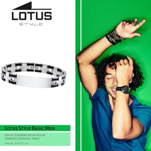 LOTUS Style Armband Edelstahl schwarz Herren Schmuck JLS1177-2-4