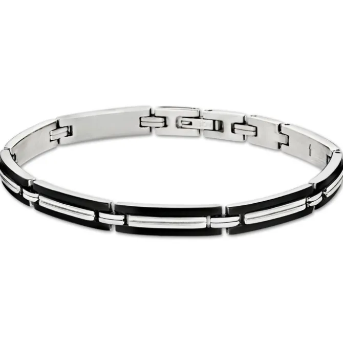 LOTUS Style Armband Herren LS1803-2/1 Edelstahl silber schwarz JLS1803-2-1