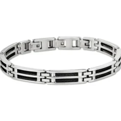 LOTUS Style Armband Herren LS1800-2/1 Edelstahl silber schwarz JLS1800-2-1