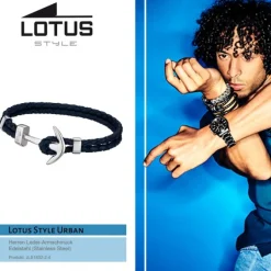 LOTUS Style Armband Herren Leder blau LS1832-2/4 Anker Schmuck JLS1832-2-4