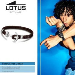LOTUS Style Armband Herren Leder braun LS1832-2/5 Anker Schmuck JLS1832-2-5