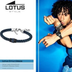LOTUS Style Armband Herren Leder blau LS1814-2/1 Urban JLS1814-2-1
