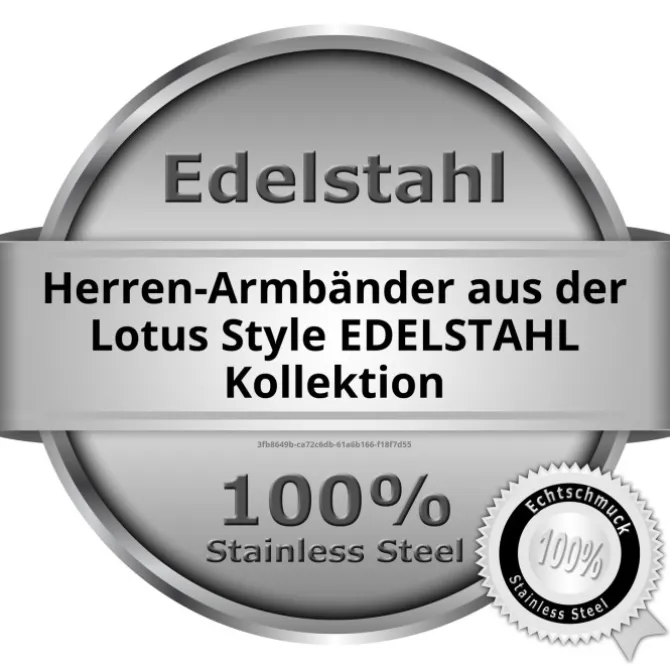 LOTUS Style Armband Herren LS1803-2/1 Edelstahl silber schwarz JLS1803-2-1