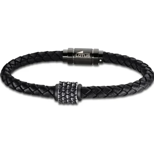 LOTUS Style Armband LS1980-2/1 Herren Leder/Edelstahl schwarz Urban JLS1980-2-1