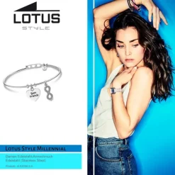 LOTUS Style Armreif LS2036-2/5 Damen Edelstahl silber Millennial JLS2036-2-5