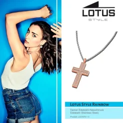 LOTUS Style Damen Halskette Rainbow-Kollektion Edelstahl JLS1676-1-3