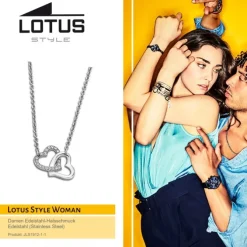 Lotus Style Halskette Edelstahl silber LS1912-1/1 Woman`s Heart JLS1912-1-1