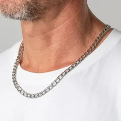LOTUS Style Halskette LS1938-1/1 Herren Edelstahl silber Men Black JLS1938-1-1