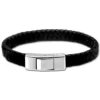 LOTUS Style Lederarmband geflochten schwarz Edelstahlschmuck JLS1122-2-1