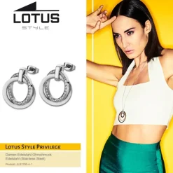 LOTUS Style Ohrringe Damen Edelstahl silber LS1780-4/1 Ohrstecker JLS1780-4-1