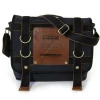 Manoro , Messenger Bag Canvas schwarz Crossover Tasche OTK212S