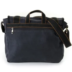 Manoro , Messenger Bag Canvas schwarz Crossover Tasche OTK212S