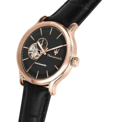 Maserati Herren Armbanduhr EPOCA Analog Leder schwarz UMAR8821118009