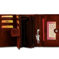 Money Maker Echtleder braun Damen Portemonnaie RFID Schutz OPJ704N