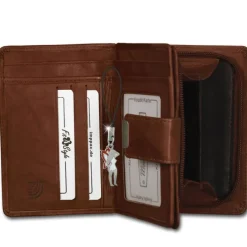 Money Maker Echt-Leder chianti rust Portemonnaie RFID Schutz OPJ701O
