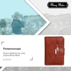 Money Maker Echt-Leder chianti rust Portemonnaie RFID Schutz OPJ701O