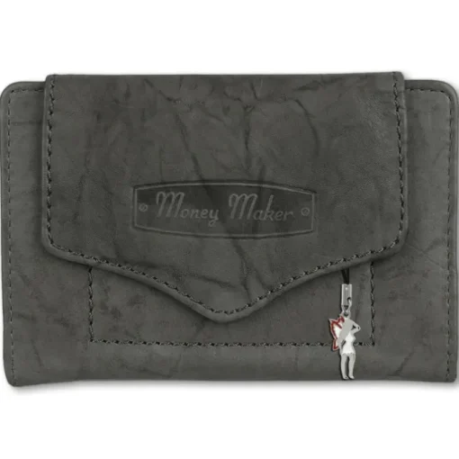 Money Maker Leder grau Brieftasche Portemonnaie RFID Schutz OPJ700K