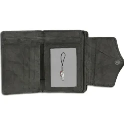 Money Maker Leder grau Brieftasche Portemonnaie RFID Schutz OPJ700K