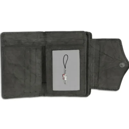 Money Maker Leder grau Brieftasche Portemonnaie RFID Schutz OPJ700K