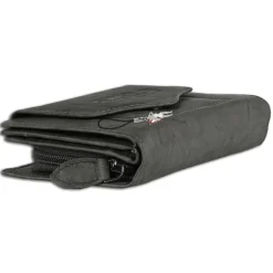 Money Maker Leder grau Brieftasche Portemonnaie RFID Schutz OPJ700K